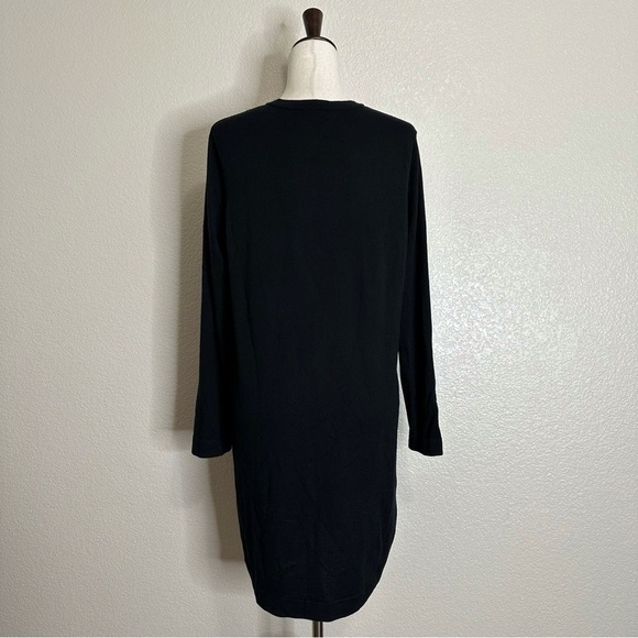 J. Jill Wool Blend Women''s Black Button Down Long Cardigan Sweater, Sz Medium - Picture 8 of 12